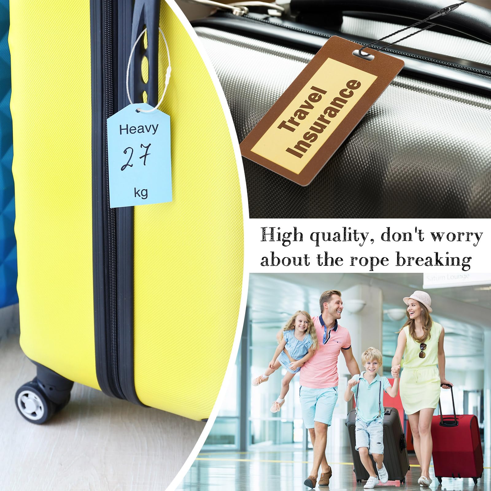 Corde Per Etichette In Poliestere - 200 Pezzi Con Chiusura A Scatto Per Prezzi E Abbigliamento - Foto 10