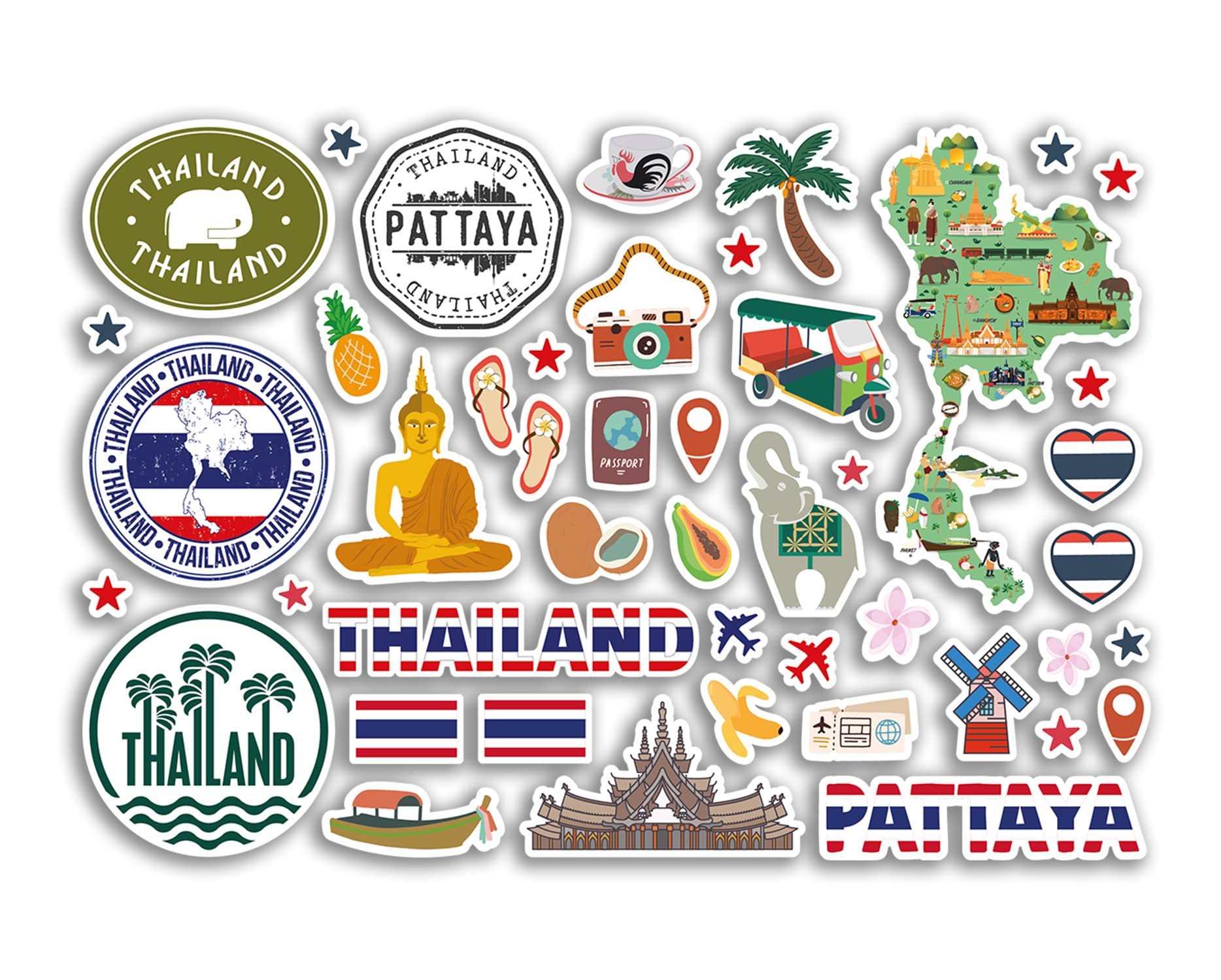 Hoja De Calcomanías A5 De Islandia, Emblemáticos De Vinilo, Mapa