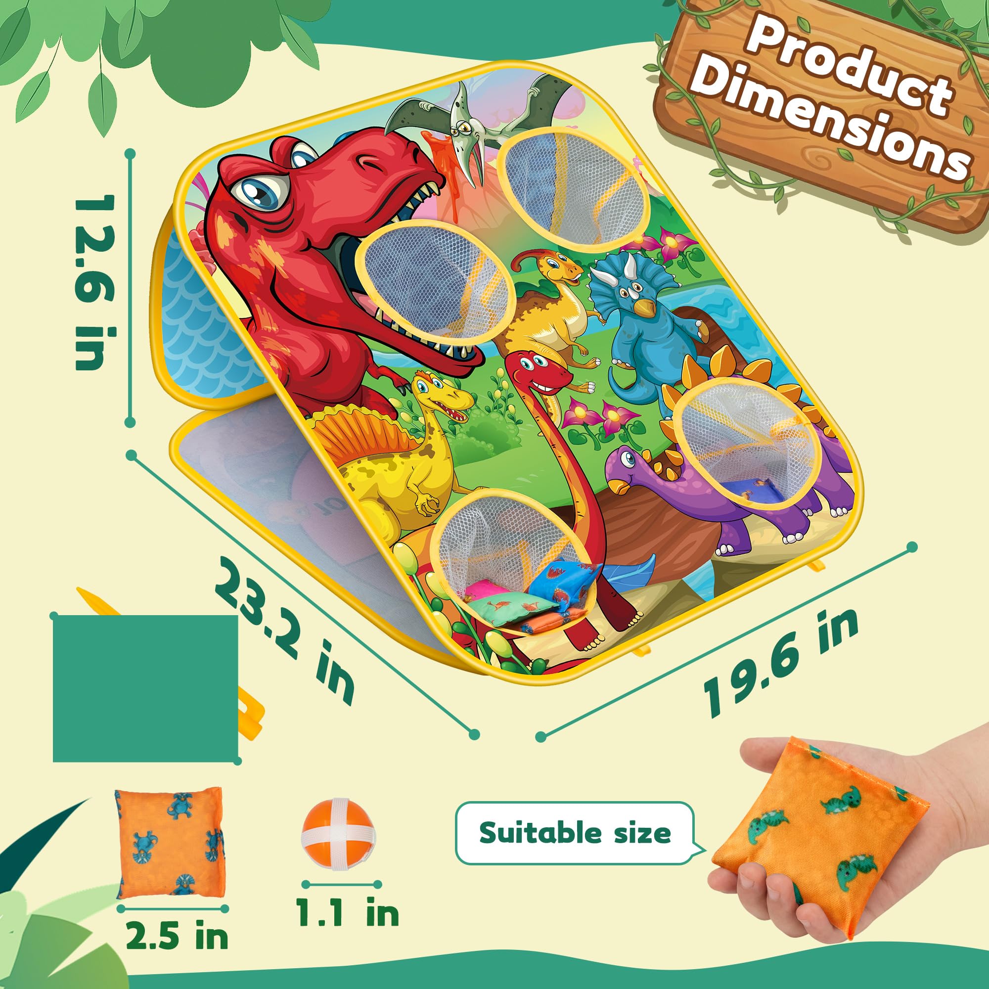 Bean Bag Toss Game for Kids - Outdoor Cornhole -8