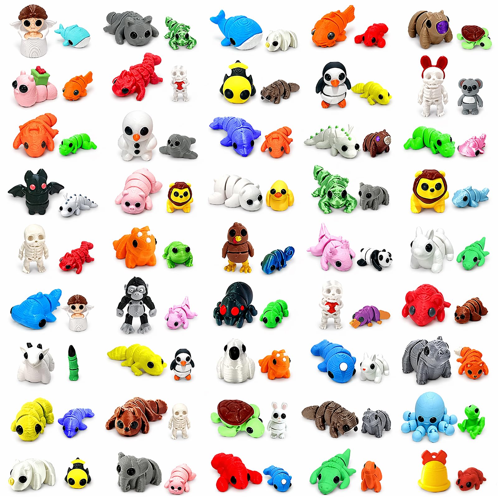 Amazon.com: 102PCS 3D Printed Mini & Tiny Animal Figurines