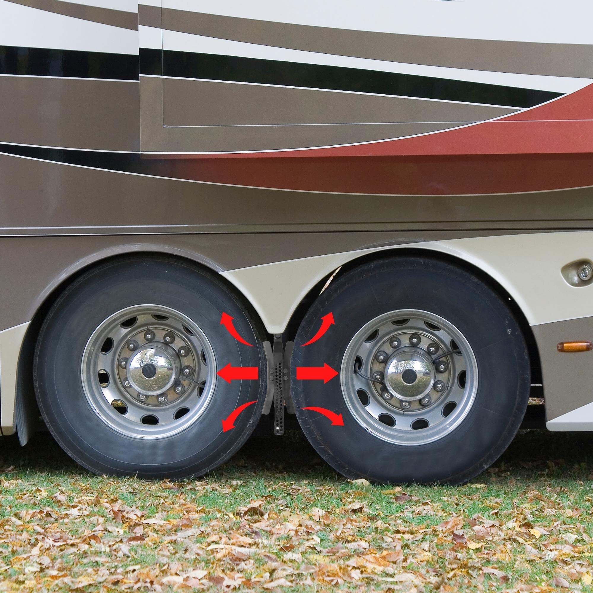 Sintron RV Wheel Chock Stabilizer 2 Packs, Lockable Wheel Immobilizer