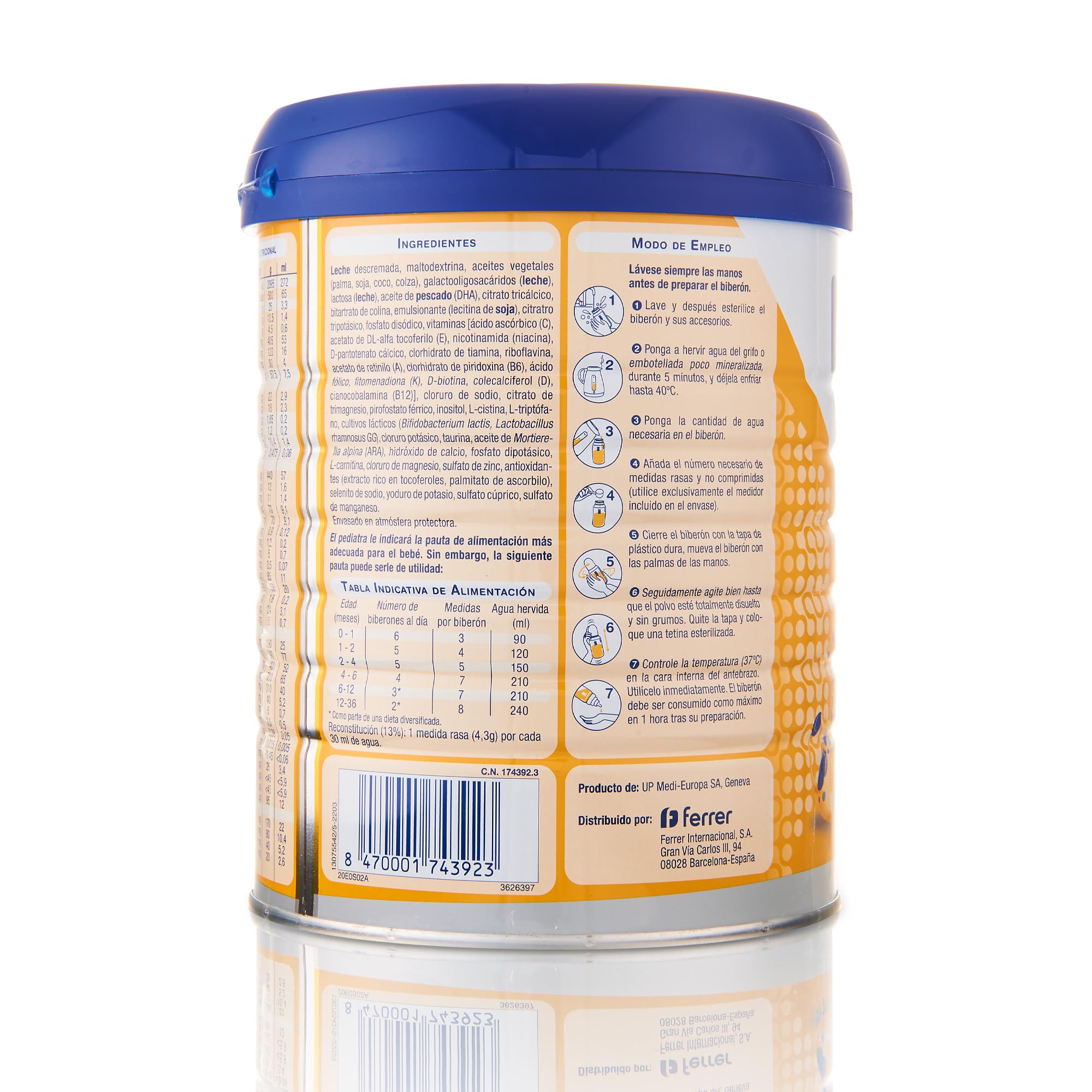 Novalac AC Leche en Polvo 0-36 Meses Bajo Contenido en Lactosa 800 g Fórmula Infantil