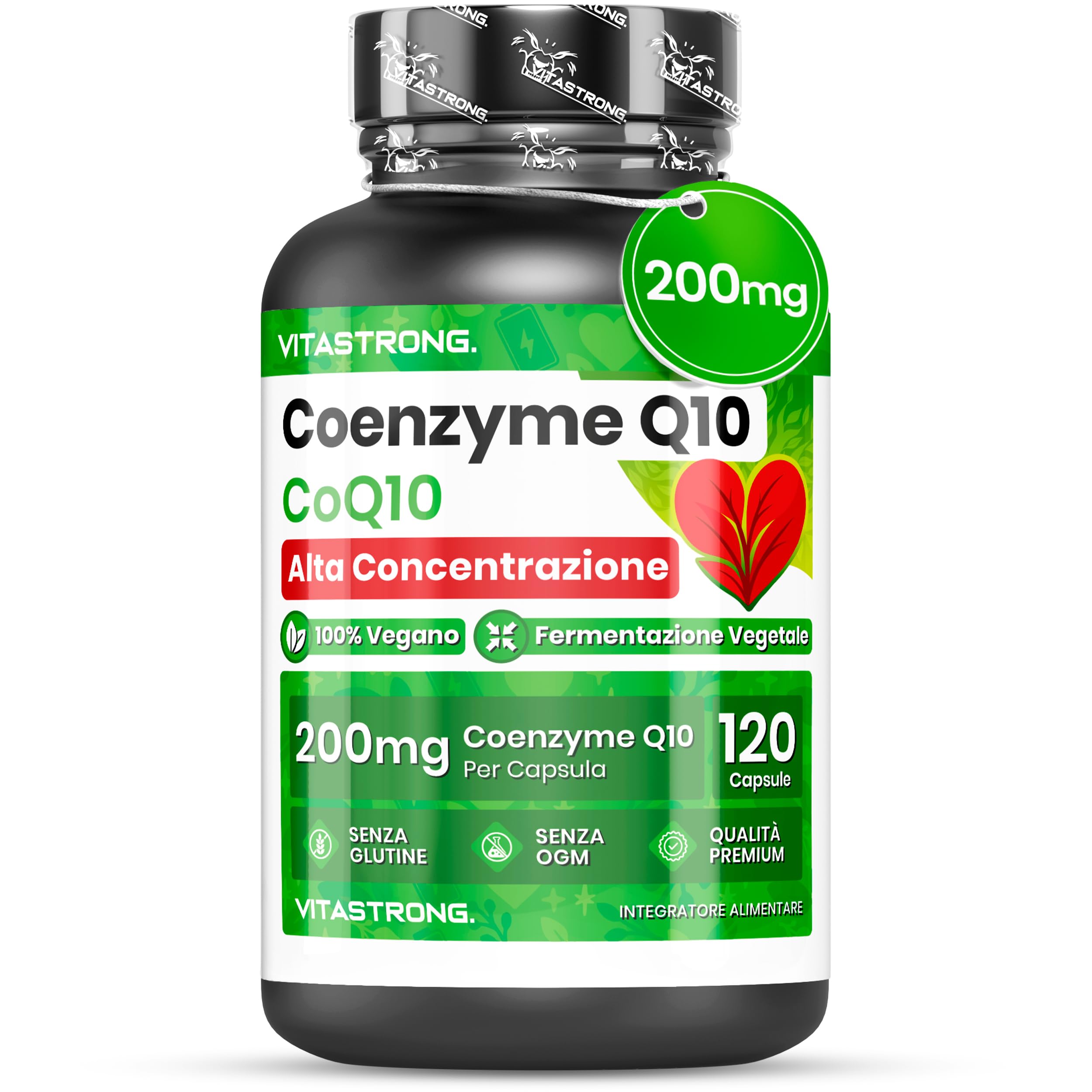 Coenzima Q10 200Mg Vegano, Ubiquinone, 120 Capsule, (4 - Foto 7