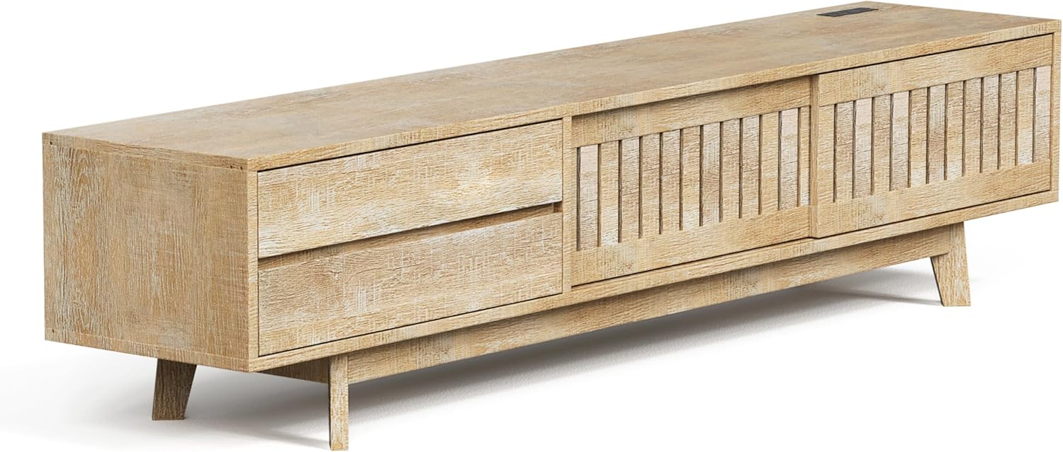 TV Stand for up to 85 Inch TVs, 78.7" Entertainment Center with Storage & Power Outlet, Mid Century Modern Media Console w Drawers and Sliding Door, Television Stands for Living Room, Natural 8 81tk 8dUfmL. AC SL1500