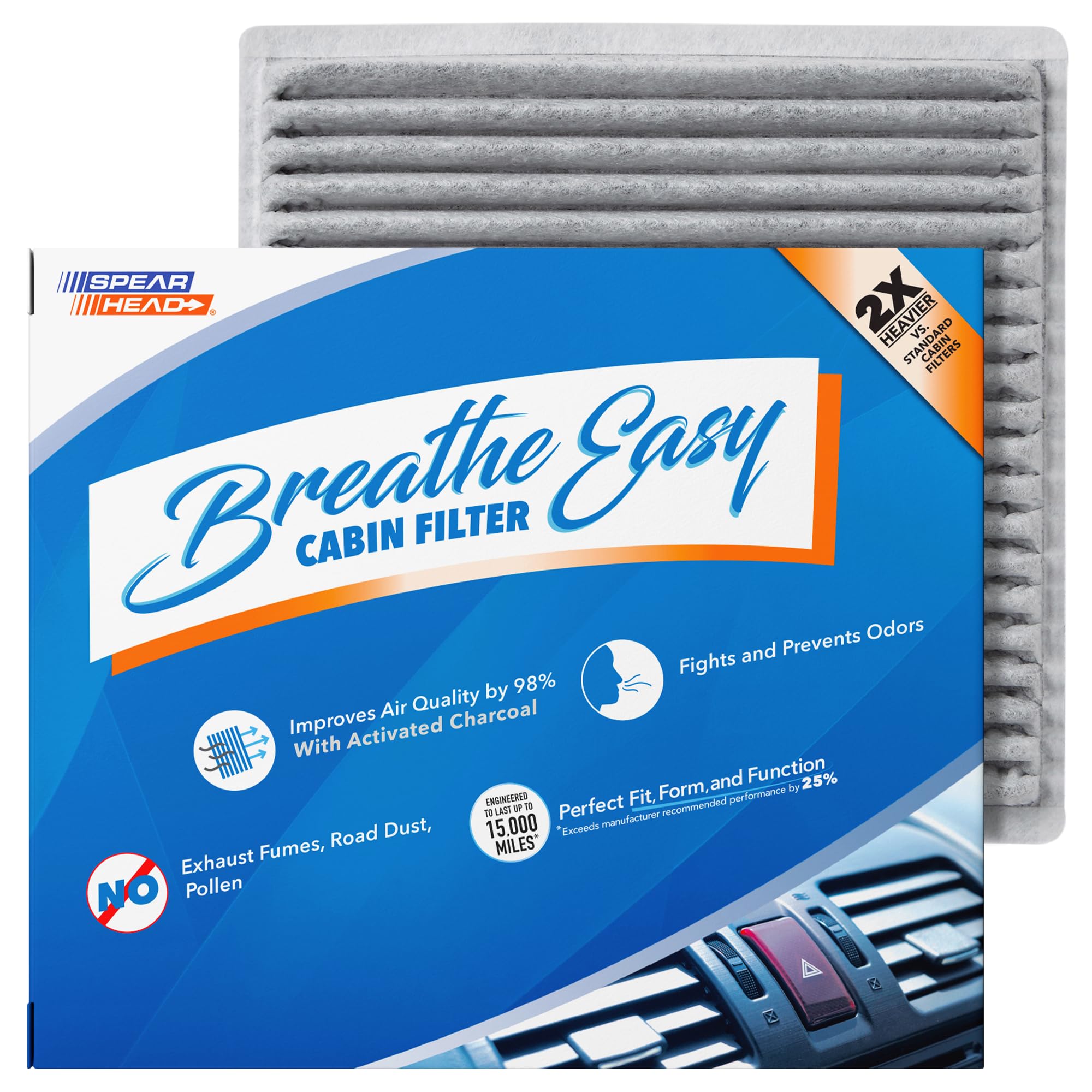 Spearhead Odor Defense Breathe Easy AC &amp; Heater Cabin Air Filter (BE-846A)
