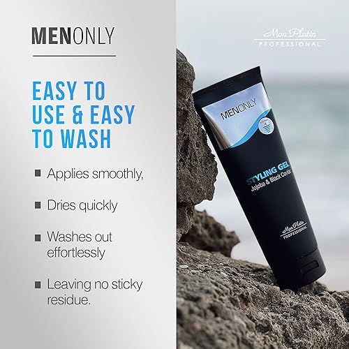 Miniatura 3 de Mon Platin Gel de peinado para hombre con jojoba y caviar negro, gel para el cabello para hombre con caviar negro y jojoba, fijación fuerte, fórmula