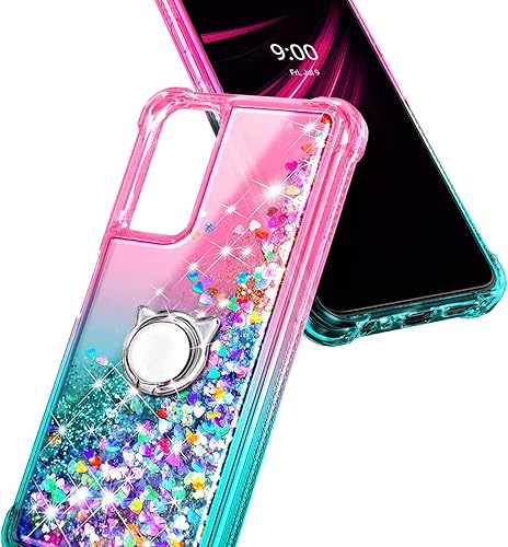 Miniatura 5 de NZND Funda compatible con T-Mobile Revvl V Plus 5G con protector de pantalla de vidrio templado (cobertura máxima), soporte de anillocorrea de