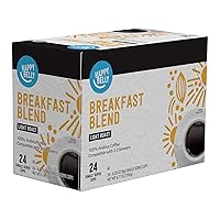 Vista 5 de Happy Belly Light Roast Coffee Pods, Breakfast Blend, Compatible with Keurig 2.0 K-Cup Brewers, 24 Count