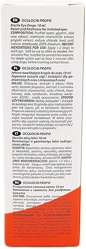Miniatura 3 de Propo - Gotas para los ojos (0.3 fl oz), paquete económico, sin conservantes, calmante y refrescante, solución para ojos secos irritados, lentes de