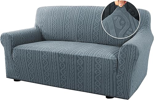 Miniatura 13 de H.VERSAILTEX Funda Elástica para Sofá de 1 Pieza Fundas Suaves para Sofá Protector de Muebles con Parte Inferior Elástica Fundas Antideslizantes