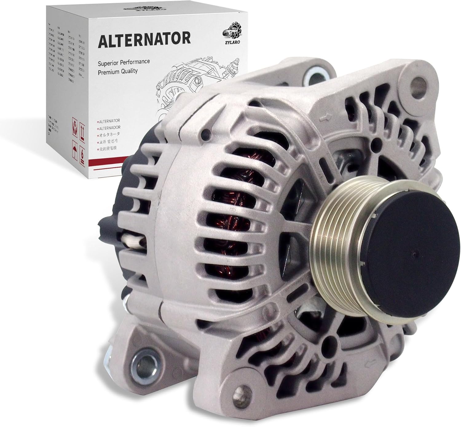 Alternator Fits for/Hyundai Sonata 2.4L L4 2010 2011 2012 2013 Fits for/Kia Optima 2011 2012 2013 2.4L L4 12V 110A 6-Groove OE 11491 37300-2G150