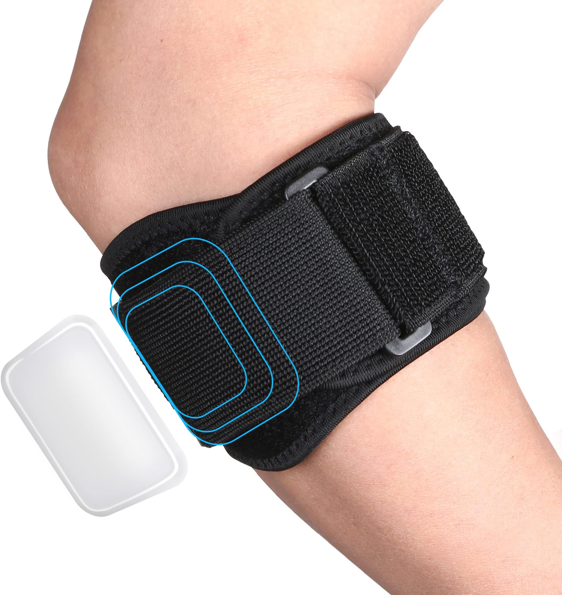 Forearm Guard & Elbow Brace ,Tennis Elbow Braces Guard for Tendonitis and Tennis,Golfers Adjustable Straps and Compression Pad for Men and Women,Elbow Support Relief