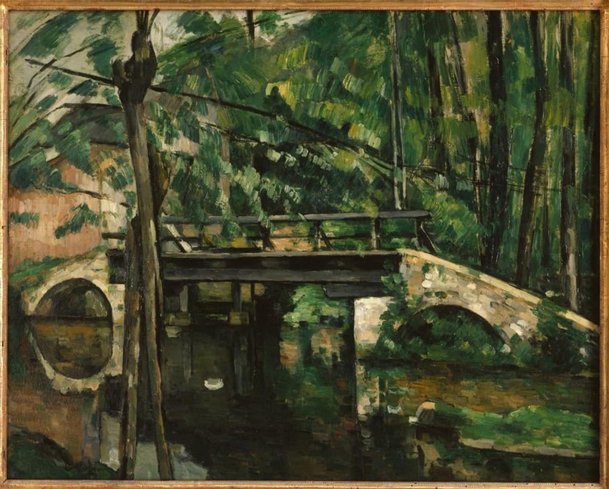 Cuadro El puente de Maincy de Cézanne en lienzo de alta calidad 5