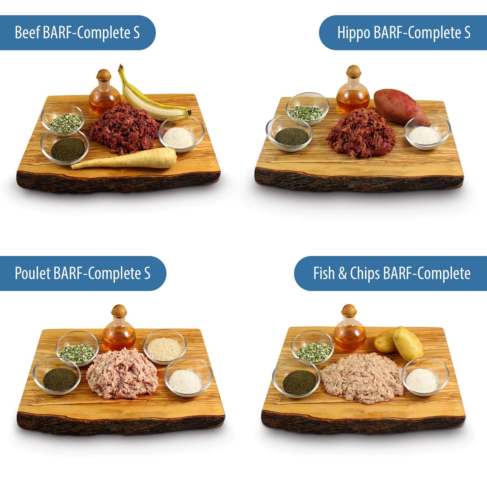 Barf Hundefutter, 5 kg Barf-Complete-Paket S, für kleine Hunde, ohne Zusatz- und Konservierungsstoffe