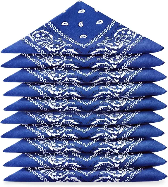 Lot de bandanas 100% coton paisley - 5/10/20 pièces, 25 couleurs