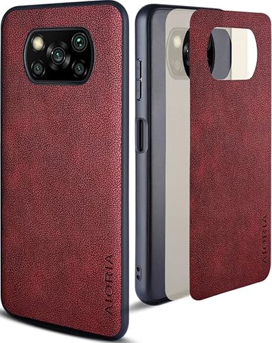 AIORIA Funda para Xiaomi Poco X3 NFC, 6.67 pulgadas Poco X3 pro funda premium cuero PU cubierta de teléfono diseño retro Funda protectora completa