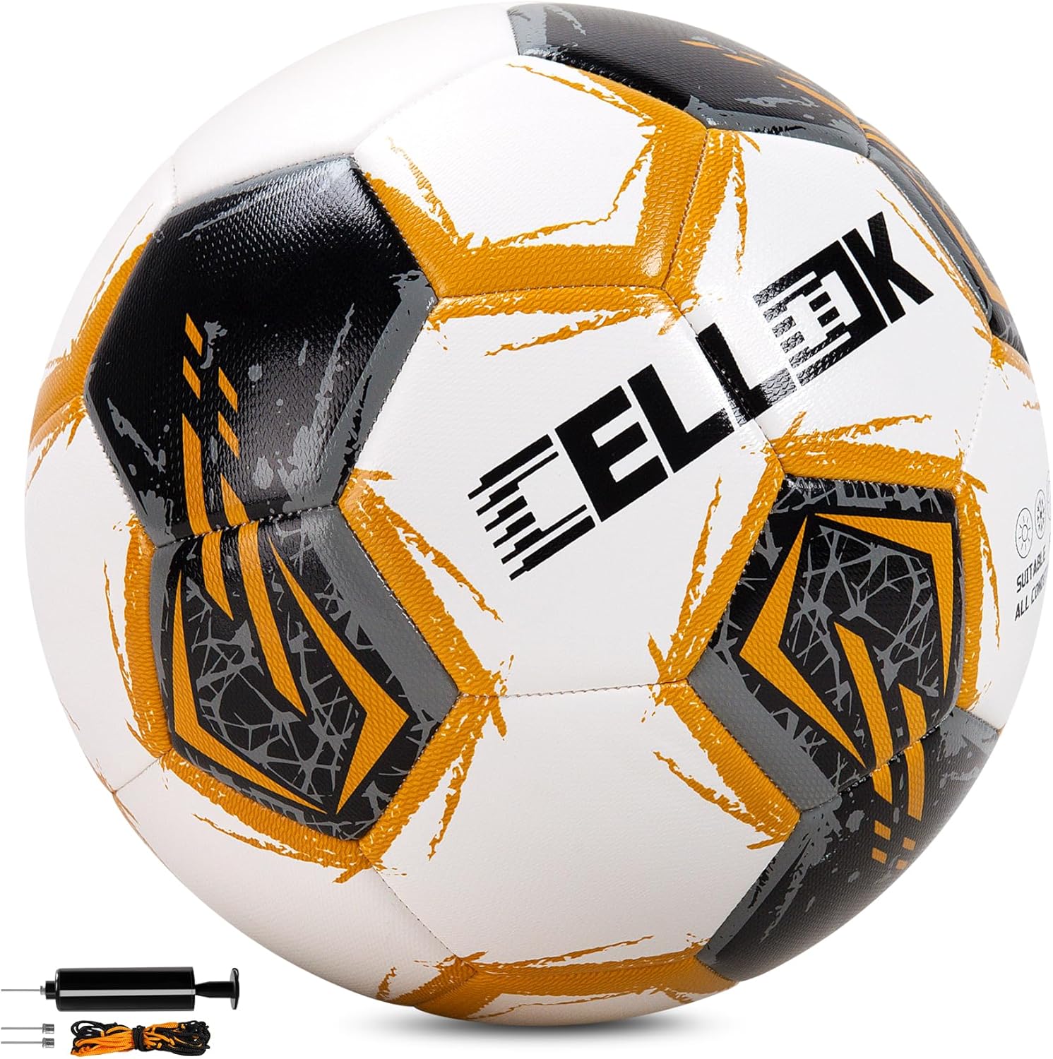 Soccer Ball Size 5 Size 4 - Deflated with Pump & Mesh Bag, Durable & Sturdy Design, Indoor/Outdoor Training Sports Game Ball, Official Size - Ideal Soccer Gift for Youth Teens Adult