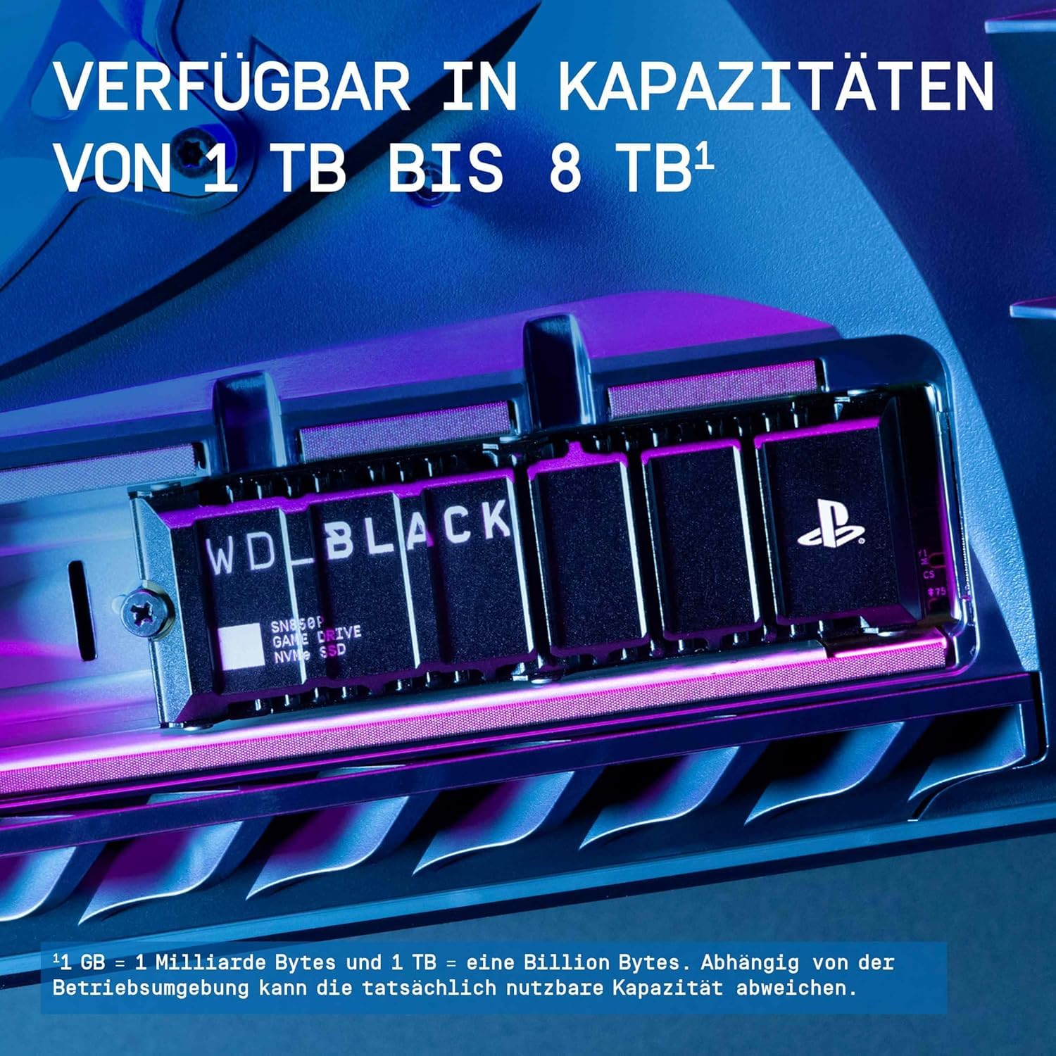 WD_BLACK SN850P 4TB NVMe SSD für PS5 mit Kühlkörper