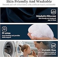 Vista 5 de Almohadas de cuña de lectura para reposo grande, soporte triangular para cama, cabecera tapizada, respaldo y posicionamiento, cojín lumbar con funda