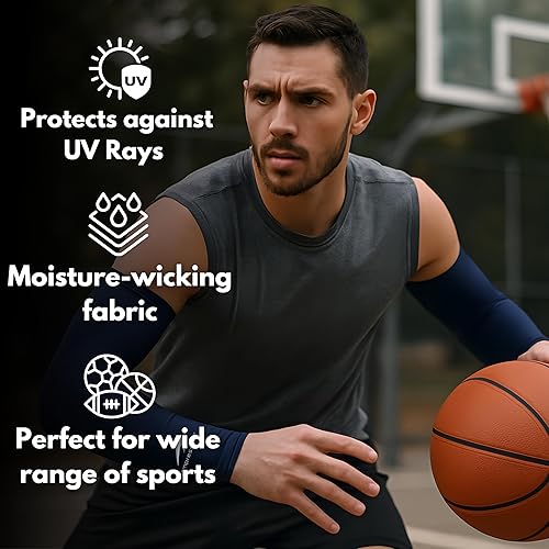 Miniatura 3 de CompressionZ Mangas de compresión de enfriamiento para hombres y mujeres, protección solar UV, alivio del dolor de codo para todos los deportes y