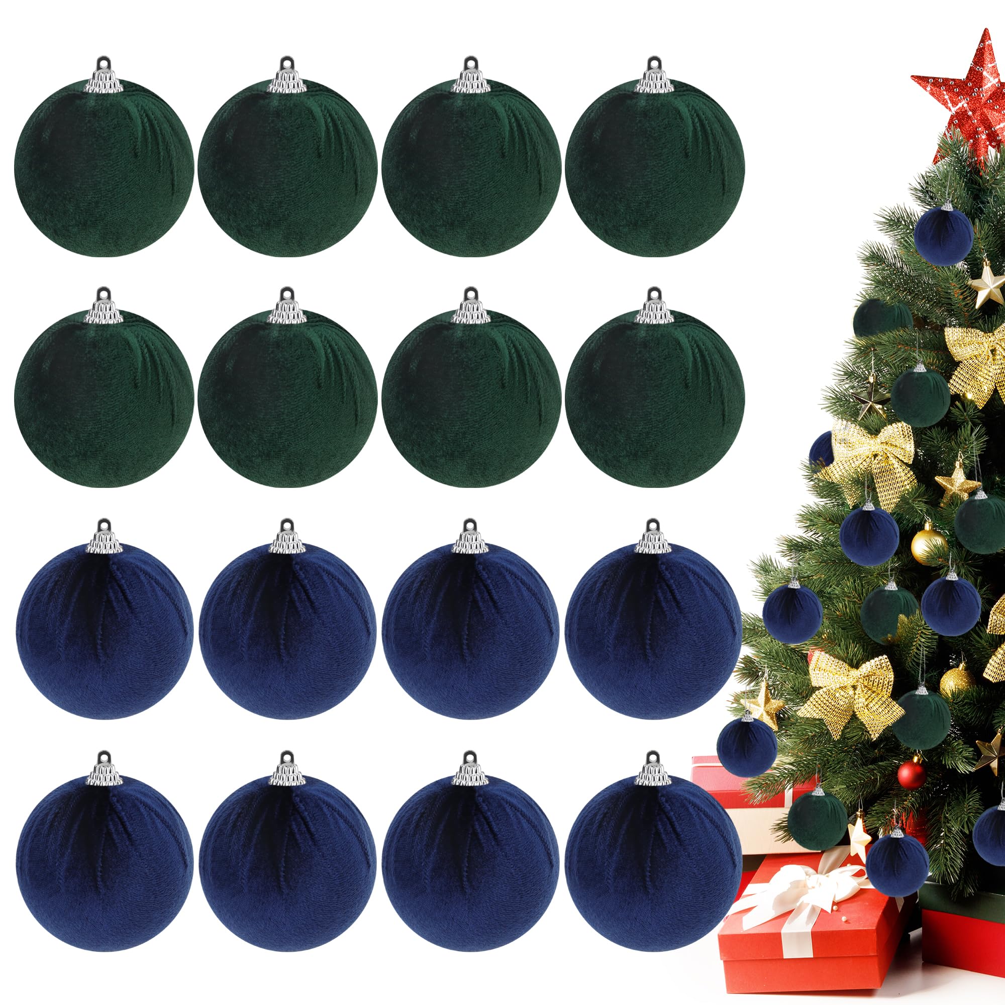Boules de Noël en velours multicolores pour illuminer votre table de cuisine de fêtes
