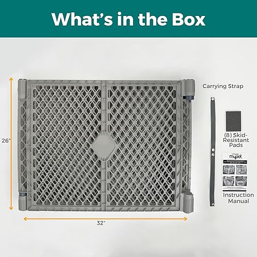 Vista 88 de MyPet Extensión de 2 paneles para paso de petyard: fabricado en Estados Unidos. Independiente. Aumenta el área de juego hasta 34 pies cuadrados