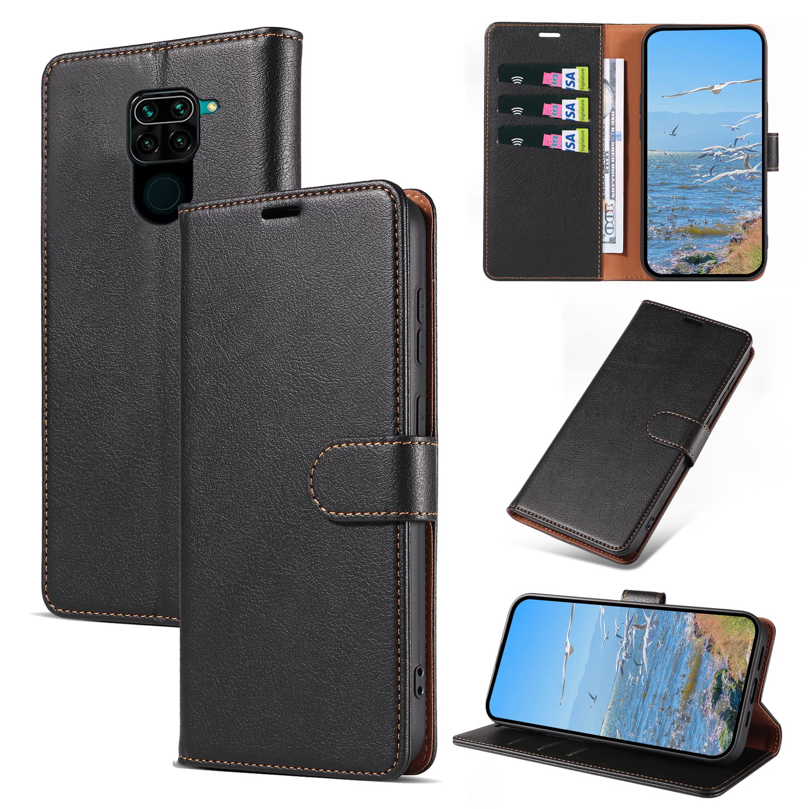 Beajew Funda Para Xiaomi Redmi 12/Redmi 12 5G, Tapa De Cuero Piel