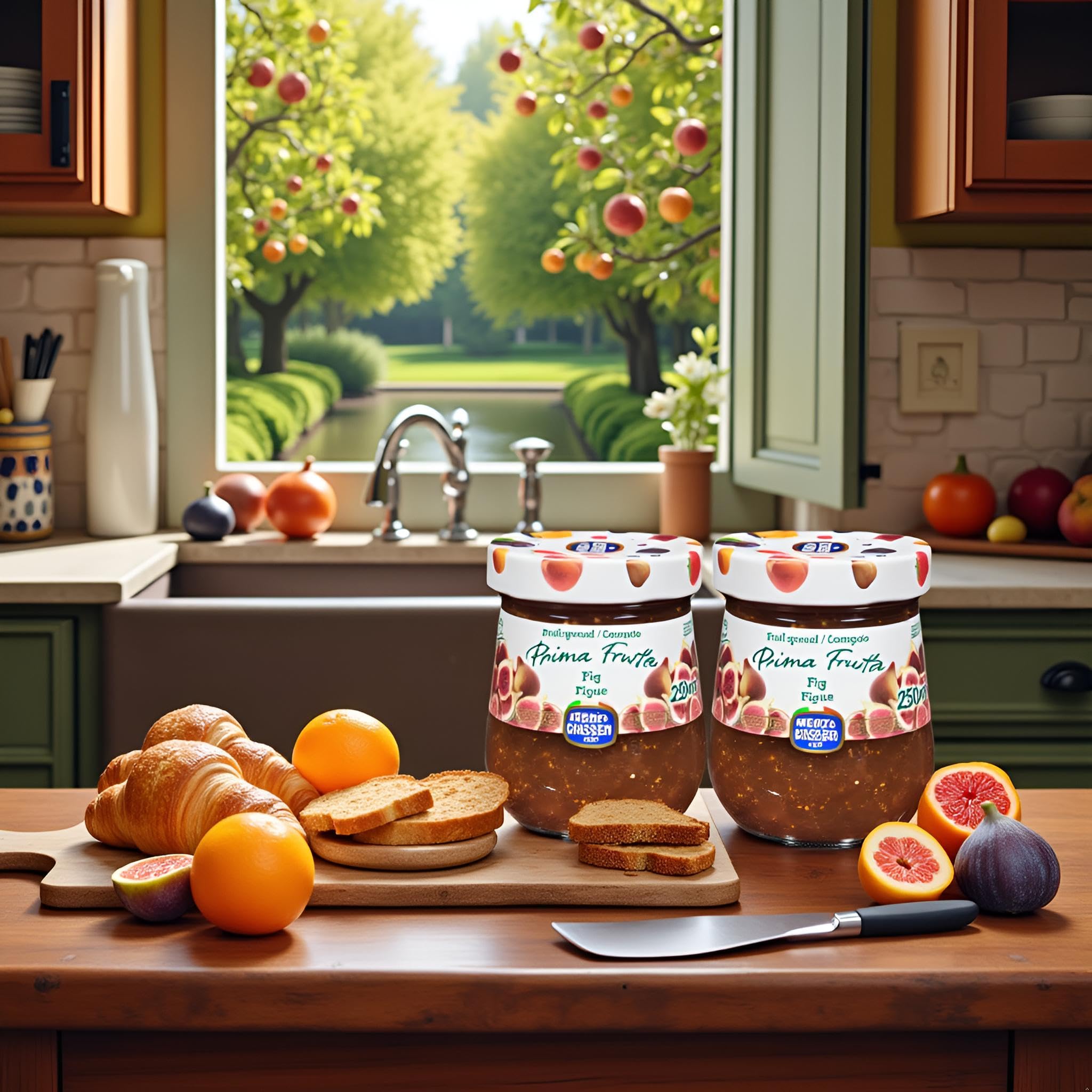 VALUBNDL: Menz & Gasser Italian Fig Jam (2-Pack) – 500ml Total (Two 250ml Jars) – Premium Fig Fruit Spread Confiture – VALUBNDL Signature Bundle - 4