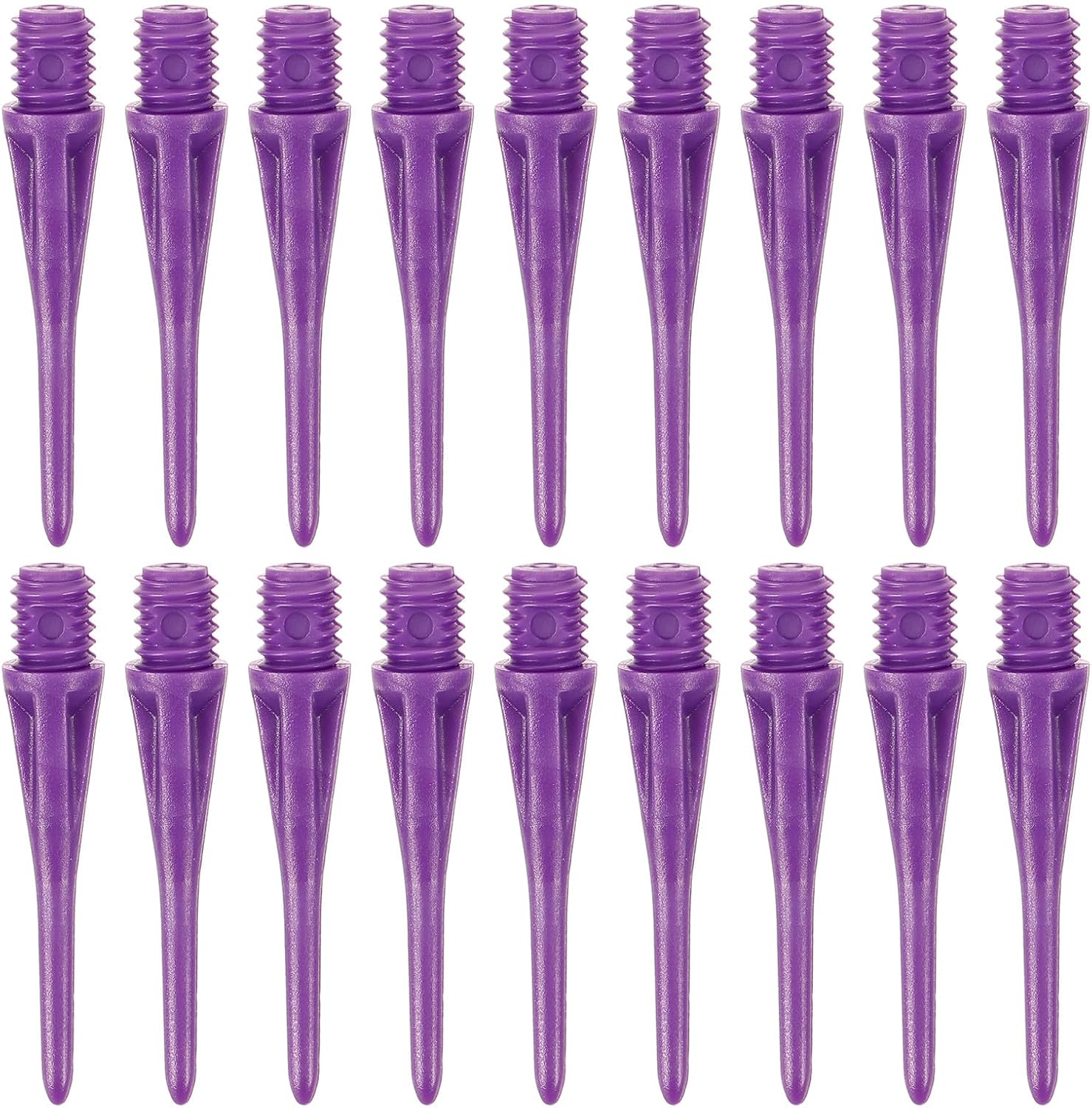 Beavorty 50pcs Soft Tip Dart Points Replacement Set Plastic Heads Professional Electronic Dart Accessories Purple for Electronic Dartboard Use