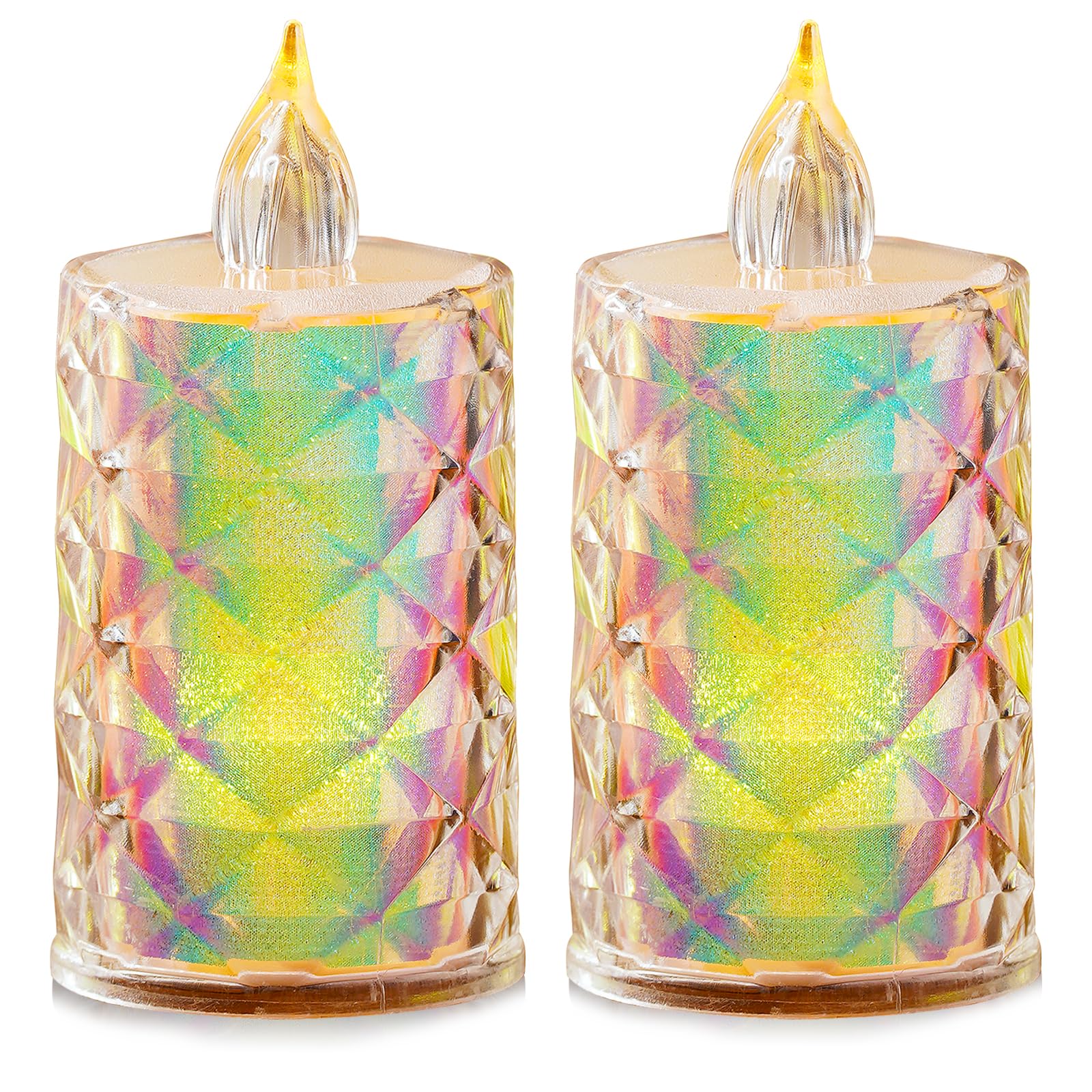 AIMNXT 24 Pack Battery Operated Flameless Tea Lights LED Candles Battery Life Over 200 Hours Tabletop Decorative Lights for Halloween/Christmas Party Wedding Centerpieces