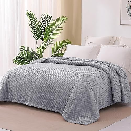 Miniatura 3 de Exclusivo Mezcla Manta de forro polar de franela de tamaño individual, 60 x 80 pulgadas, nubes 3D, elegante manta de cama de terciopelo jacquard,