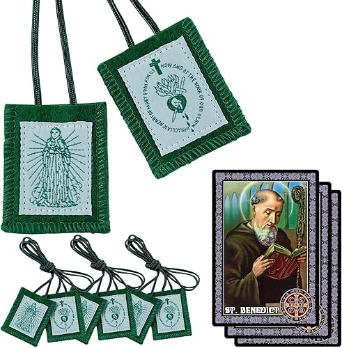 Miniatura 9 de Escapulario marrón, Escapularios Católicos de Nuestra Señora del Monte Carmelo, Escapularios Católicos Collares Religiosos Regalo para Bendición de