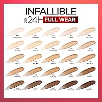 Vista 6 de L'Oreal Paris Makeup Infalible Full Wear Corrector mate impermeable, cobertura completa, tono de piel claro (Porcelain), 0.33 fl oz