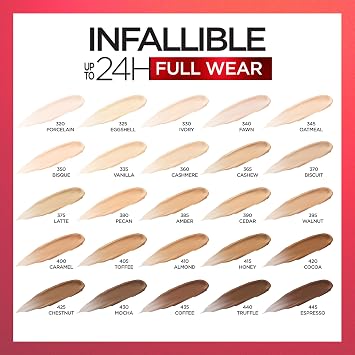 L'Oreal Paris Makeup Infallible Full Wear Waterproof Matte Concealer, Full Coverage, Porcelain, 0.33 fl. oz.