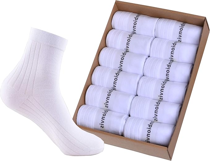 Amazon Co Jp Tonbionvis 靴下 メンズ ソックス メンズ 12足組 白 リブソックス 銀イオン 抗菌防臭 吸汗速乾 くつした 通気性抜群 ビジネスソックス 男女兼用 24 28 服 ファッション小物