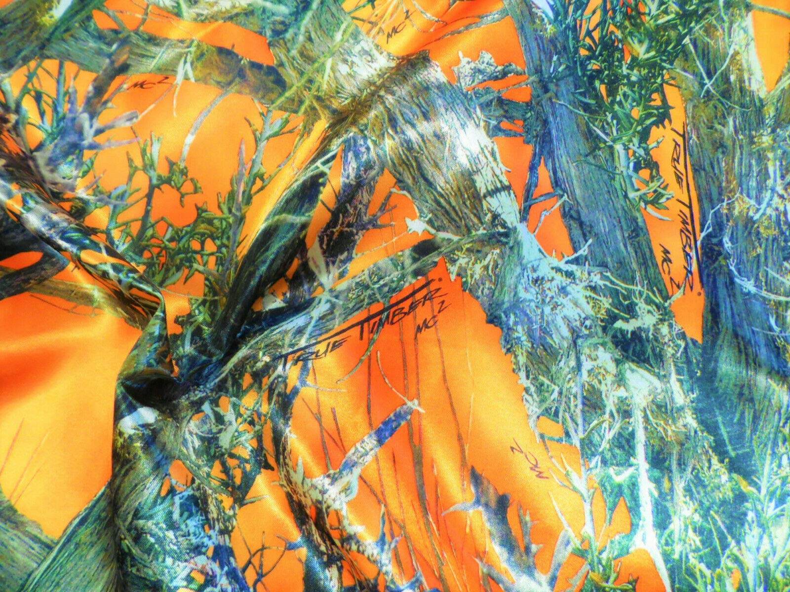 Amazon.com: Fabric True Timber Camo MC2 Blaze Orange Charmeuse