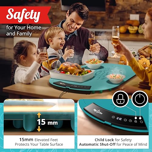 Miniatura 6 de Tapete de calentamiento para alimentos  Alfombrilla de calentamiento rápido de alimentos de superficie completa para encimera, almohadilla de 7