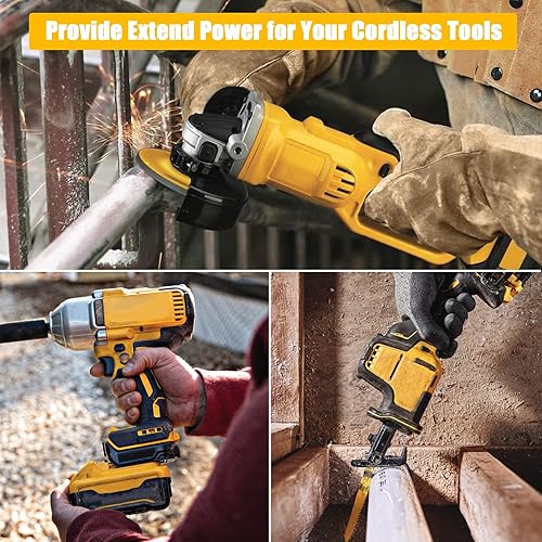 Miniatura 7 de Batería de repuesto DCB200 de 20 V compatible con herramientas DeWalt de 20 V, batería de repuesto de 6.5 Ah para batería Dewalt 20V XR DCB201