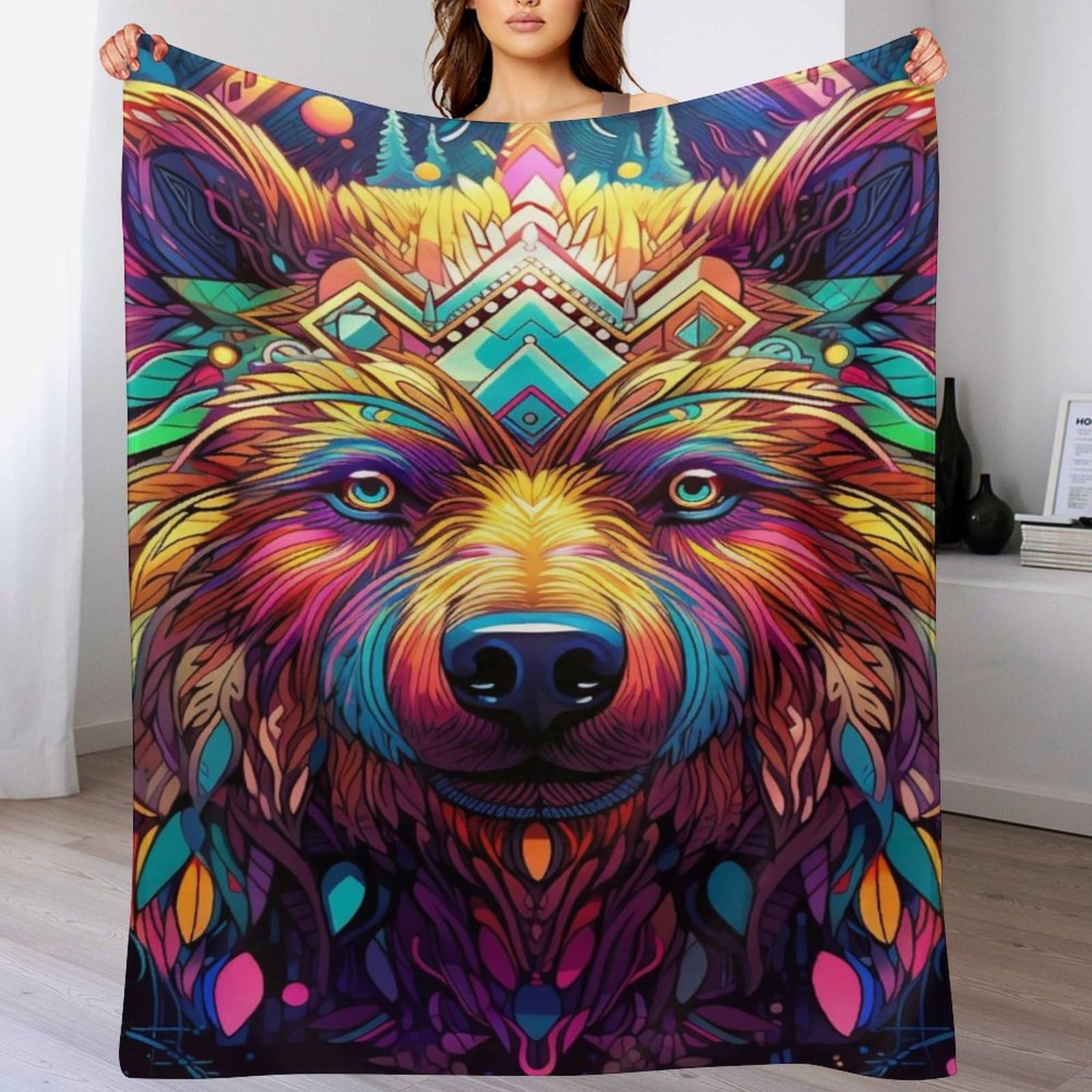 Couverture polaire 140x180 plaid canapé lit peluche douce et légère