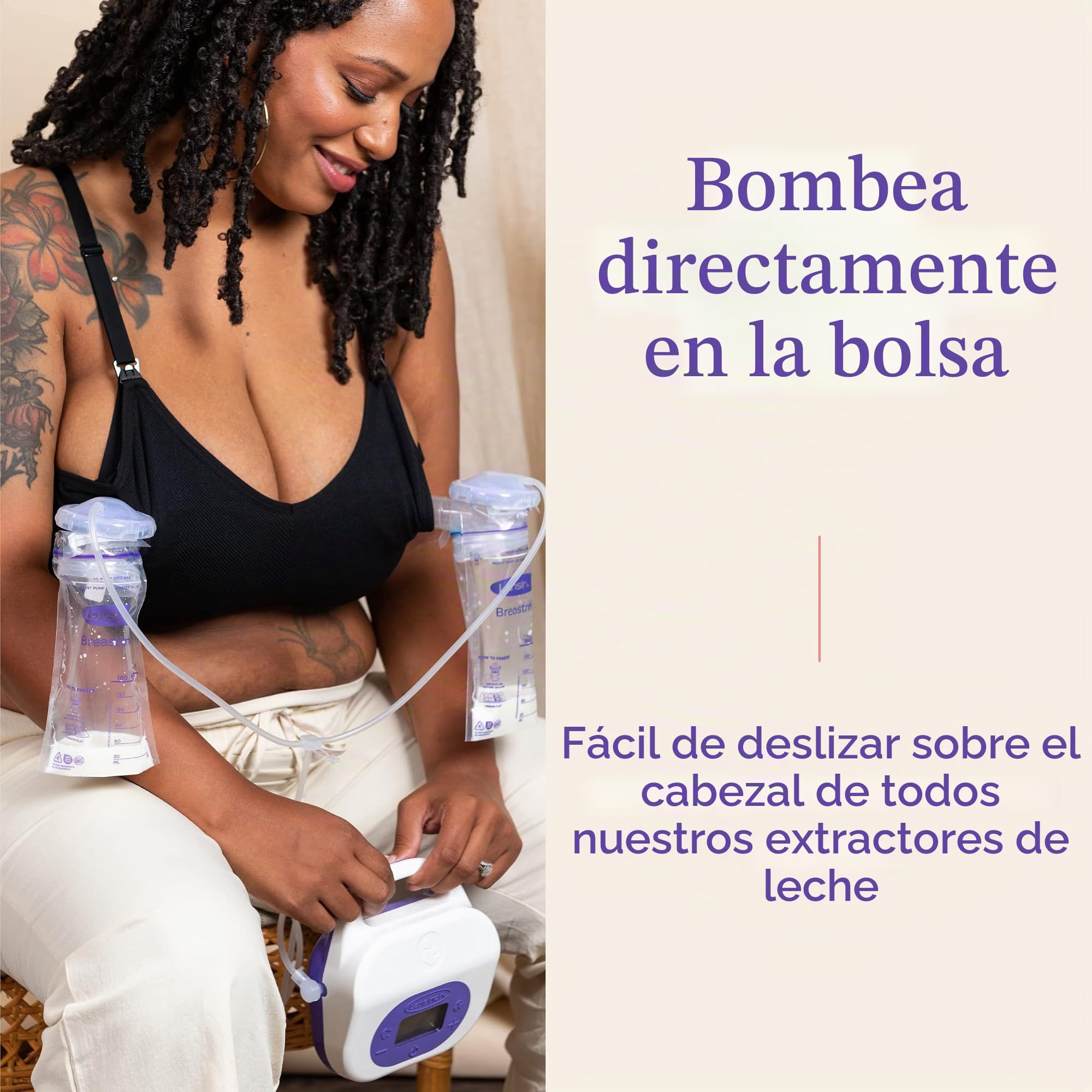 Lansinoh Bolsas De Almacenamiento De Leche Materna De. Guarda Y Conserva La Leche Materna Extraída., Blanco, 50 uds