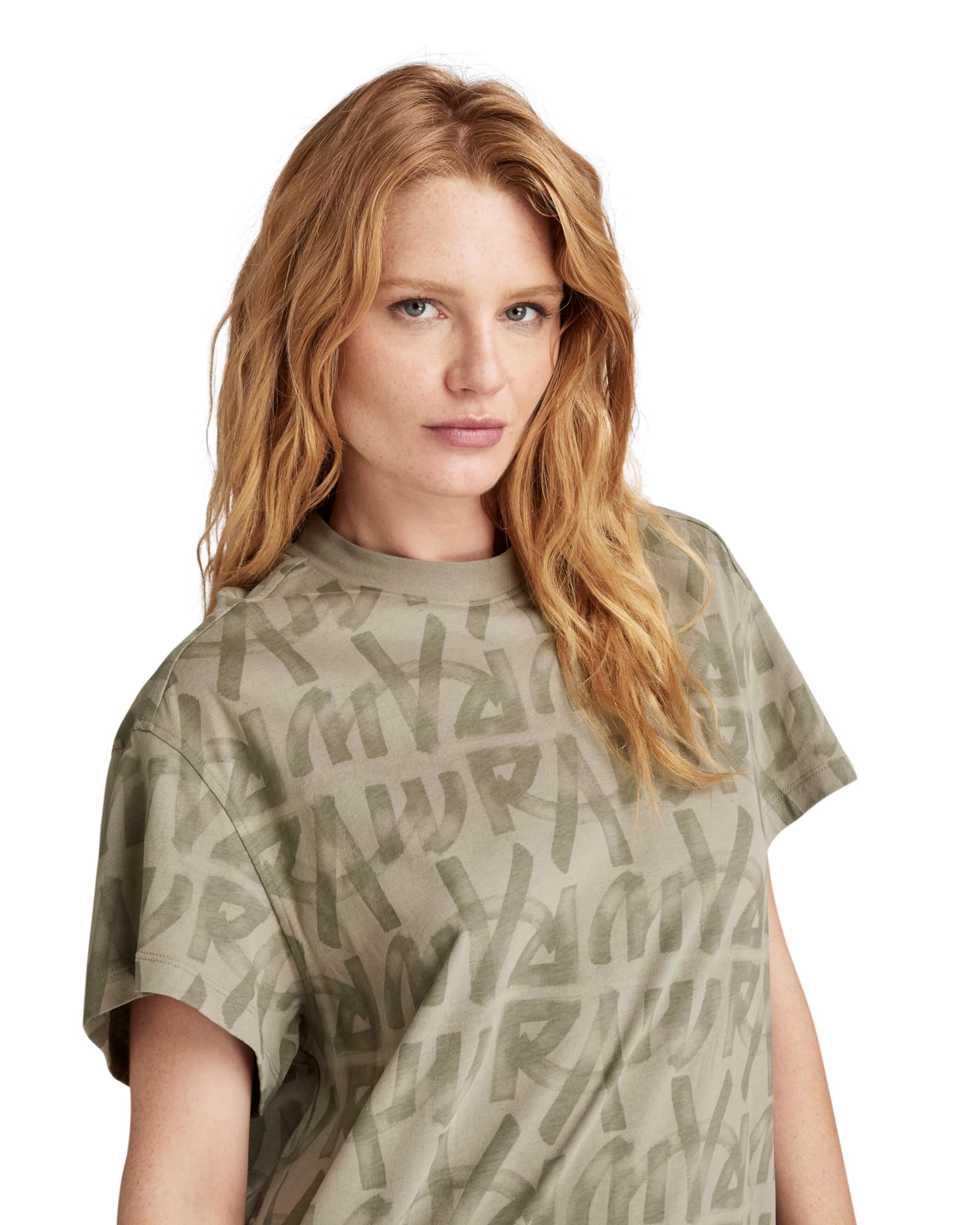 G-Star Damen Printed Loose T-Shirt Kleid Casual Dress (1er Pack)