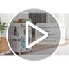 Laiensia 3-Tier Storage Cart,Multifunction Kitchen Storage Organizer,Mobile Shelving Unit Utility Rolling Cart with Lockable Wheels for Bathroom,Laundry,Living Room,With Classified Stickers,White - Image 8