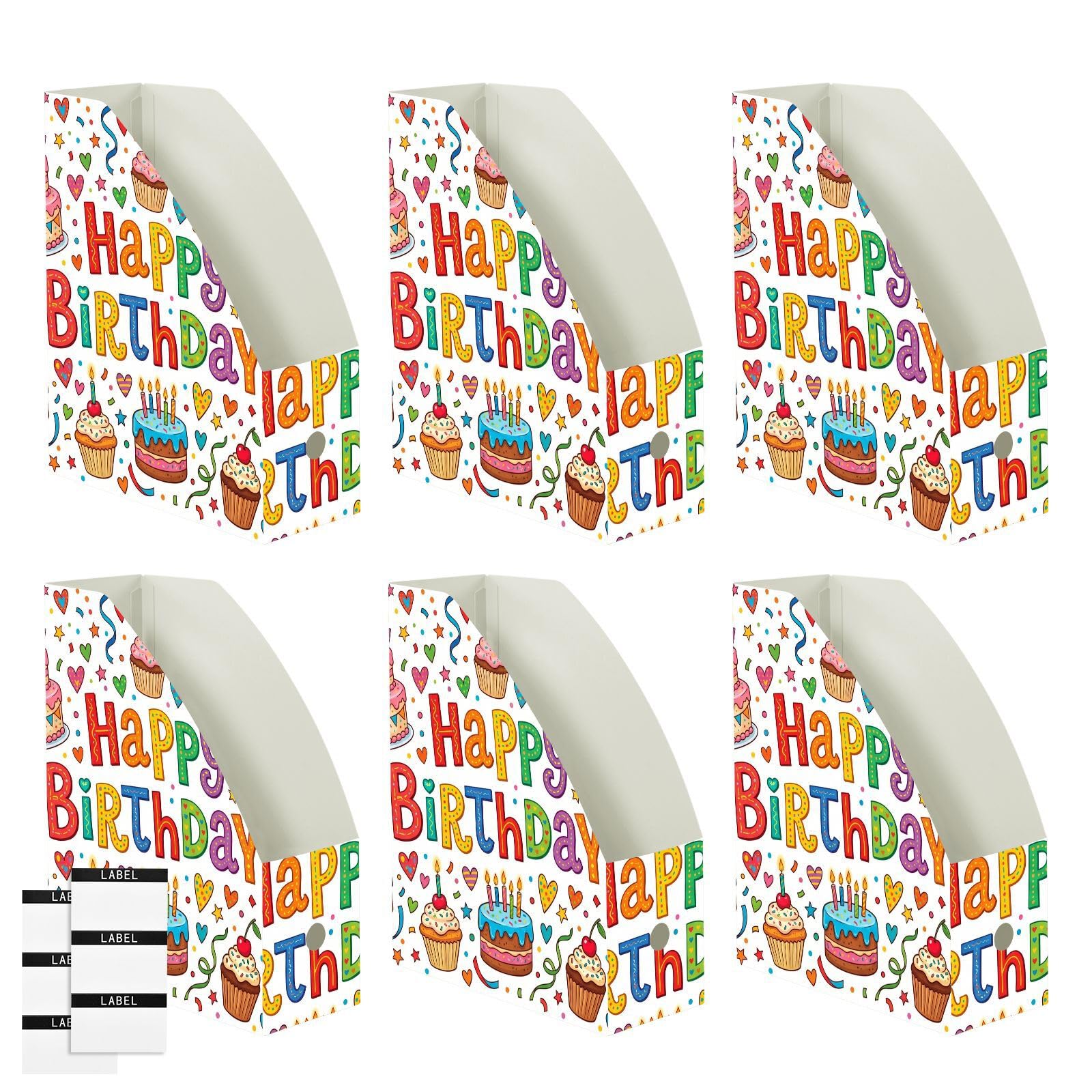 Organiseur de dossiers d'anniversaire blanc pour dortoir