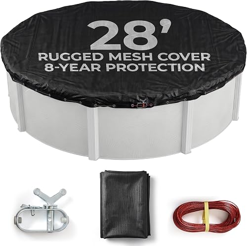 Blue Wave Arctic Armor 28-ft Round Rugged Mesh Pool Cover for Winter