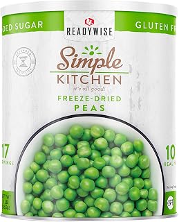 ReadyWise Freeze Dried Peas - 17 Servings #10 Can, Gluten-Free Just Add Water Emergency Food for Camping, Hiking & Survival