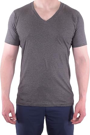 VK Nagrani Luxury Vee Neck T-Shirt for Men - 100% Cotton Short Sleeve Tee