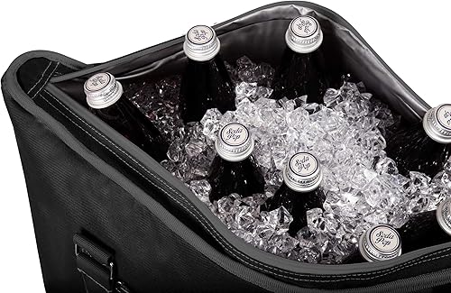 Miniatura 5 de Picnic Time Tahoe XL Cooler Tote Bag, color negro, capacidad para 48 latas