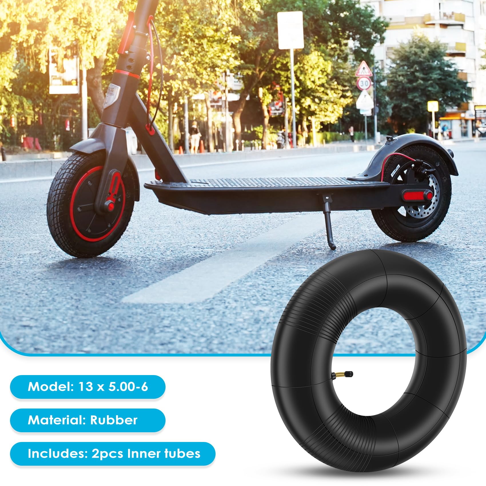 2 x Reifen 5.00-6 13X5.00-6 145/70-6 Reifen Innerer Rasen MäHer Lastung Rasentraktor Aufsitzmäher Traktor Dirt Bike ATV Mäher Hand Truck