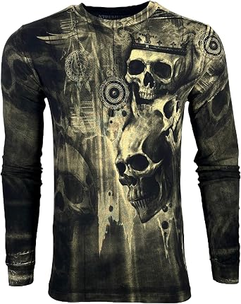 Xtreme Couture by Affliction Mens Long Sleeve T-Shirt Deaths Grin