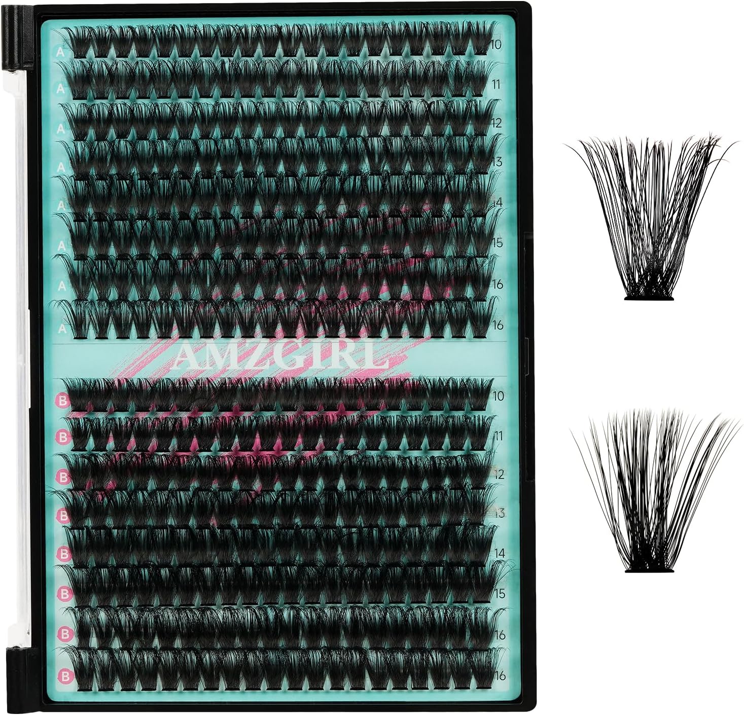 Lash Clusters 320Pcs 80D 100D Eyelashes Cluster D Curl Individual Wispy Lashes Cluster for DIY Cluster Eyelash Extensions at Home for Beginners (Mix10-16mm)
